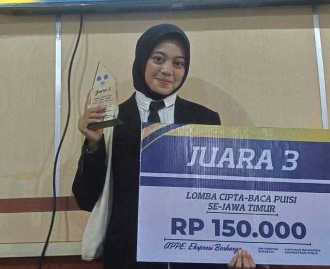 Cindy Khofifah Raih Juara 3 Lomba Cipta-Baca Puisi Tingkat Jawa Timur